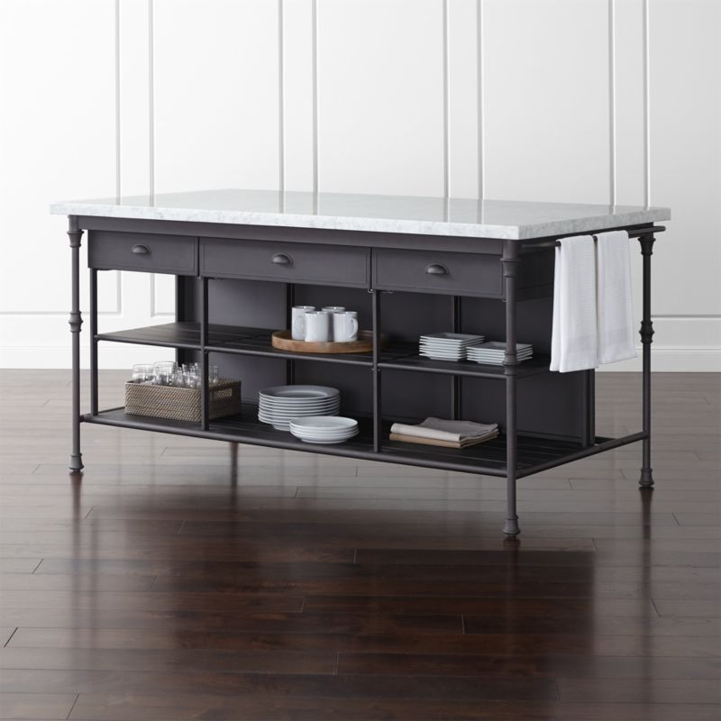 French Kitchen 72" Large Kitchen Island + Reviews | Crate and Barrel | Crate & Barrel