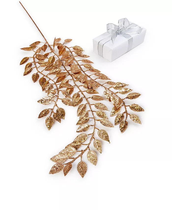 Shine Bright Gold Leaves Drop Pick Ornament, Created for Macy's | Macys (US)