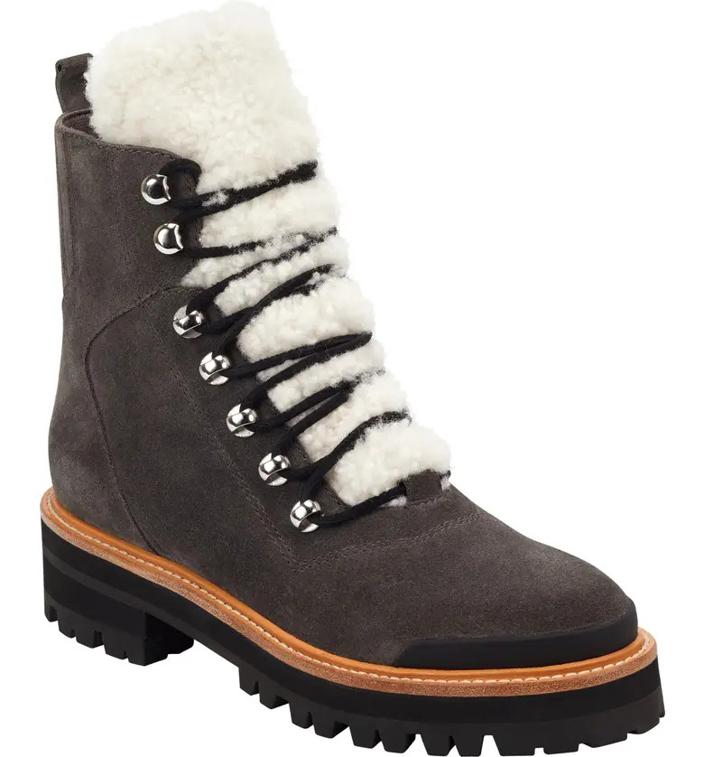 Izzie Genuine Shearling Lace-Up Boot | Nordstrom