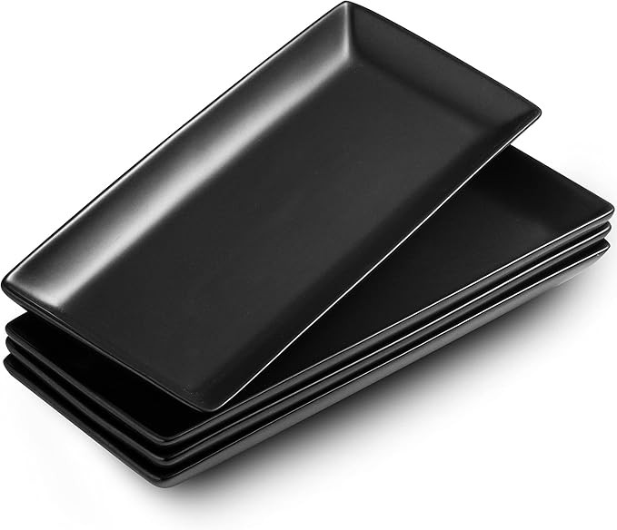 LAUCHUH Porcelain Serving Platter Large Rectangular Serving Dinner Dish 14 Inches Plate Tray For ... | Amazon (US)