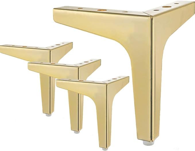5 inch Metal Furniture Legs, La Vane Set of 4 Modern Iron Diamond Triangle Furniture Feet DIY Rep... | Amazon (US)