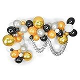 Balloon Garland Kit - Midnight Glam - Gold Black Grey White | Amazon (US)