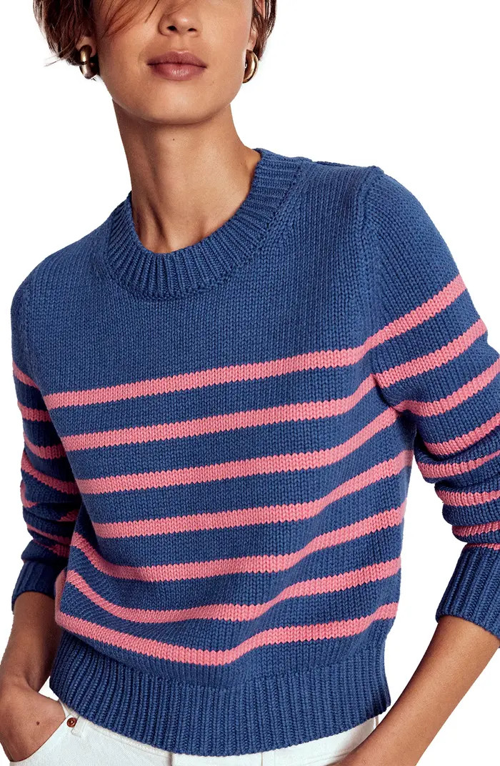Lucy Stripe Chunky Crop Cotton Sweater | Nordstrom