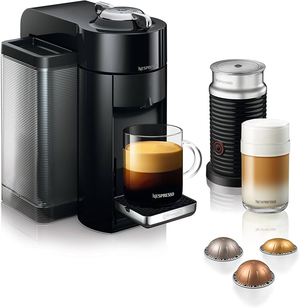 Nespresso Vertuo Coffee and Espresso Machine with Aeroccino by De'Longhi, Piano Black | Amazon (CA)