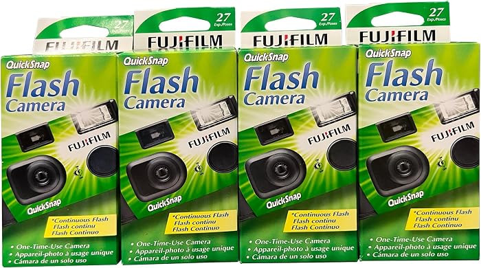 Fujifilm QuickSnap Flash 400 One Time Use 35mm Camera with Flash, 27 Exposures, 4-Pack | Amazon (US)