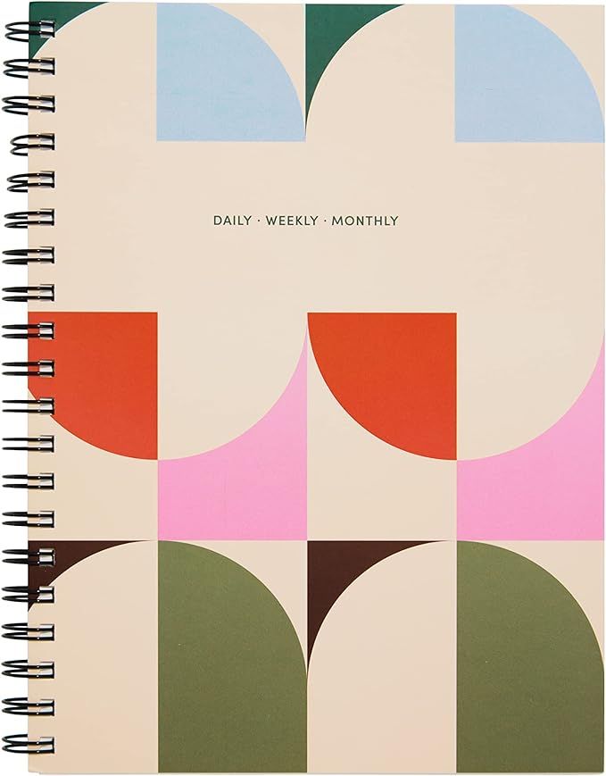 Poketo Daily Weekly Monthly Planner Large Arches, Open-Dated 12 Months, Spiral Bound, 7.5" x 10.3... | Amazon (US)