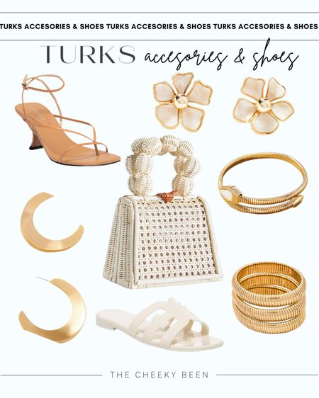 What I packed for Turks & Caicos - shoes and accessories! 