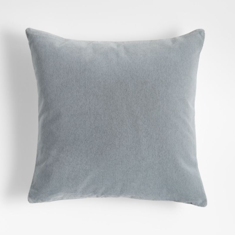 Mist 20"x20" Square Reversible Faux Mohair Linen Decorative Throw Pillow | Crate & Barrel | Crate & Barrel