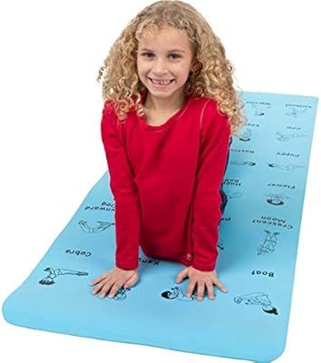 Really Good Stuff Children’s Yoga Mat, Yoga for Kids with 24 Printed Poses – Non Toxic - Enco... | Amazon (US)
