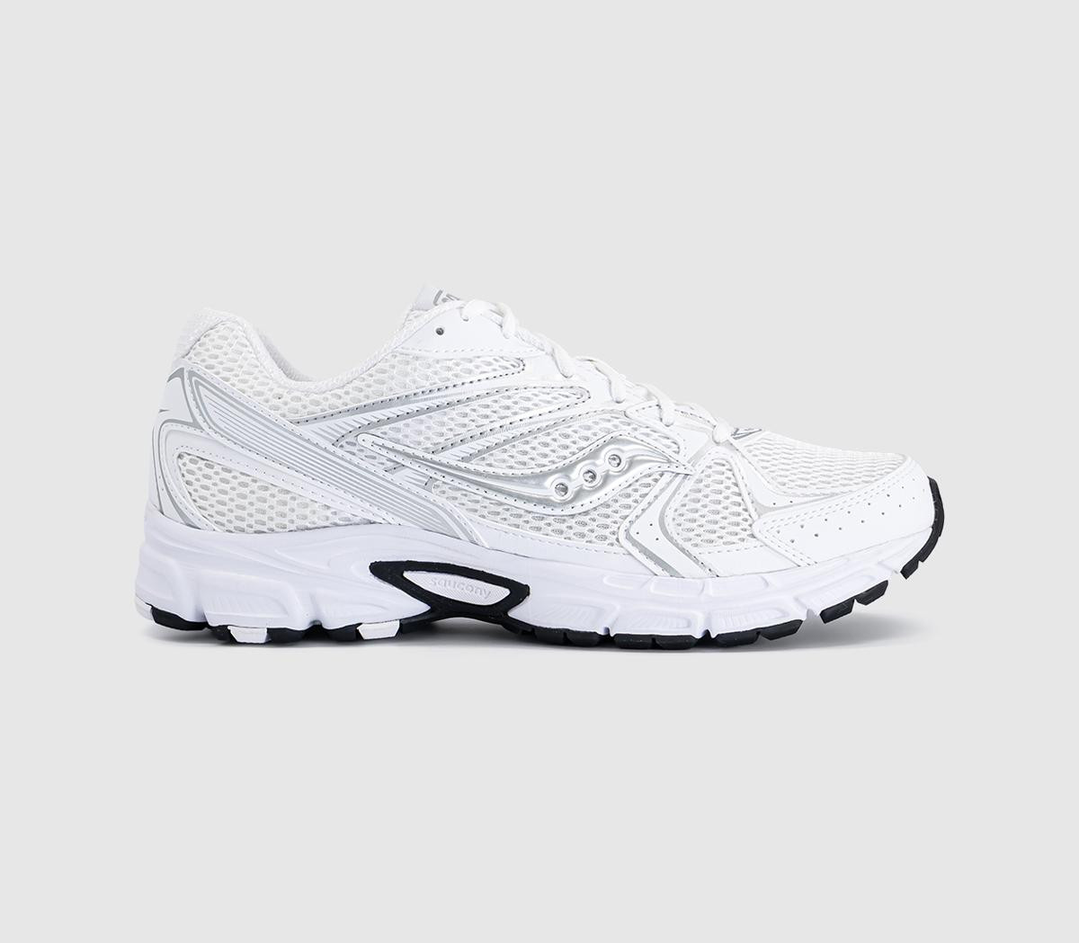 Saucony Ride Millenium Trainers White Silver, 7.5 | Office Shoes (UK)