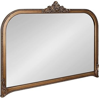 Kate and Laurel Hubanks Vintage Decorative Wide Arched Mirror, 40 x 30, Gold, Large Antique State... | Amazon (US)