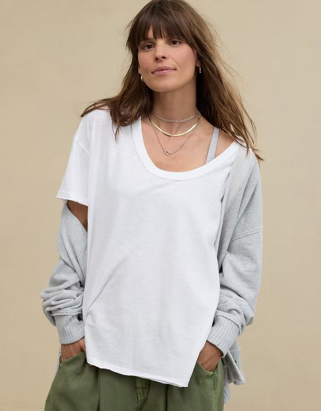 Aerie Voop Oversized Boyfriend T-Shirt | American Eagle Outfitters (US & CA)