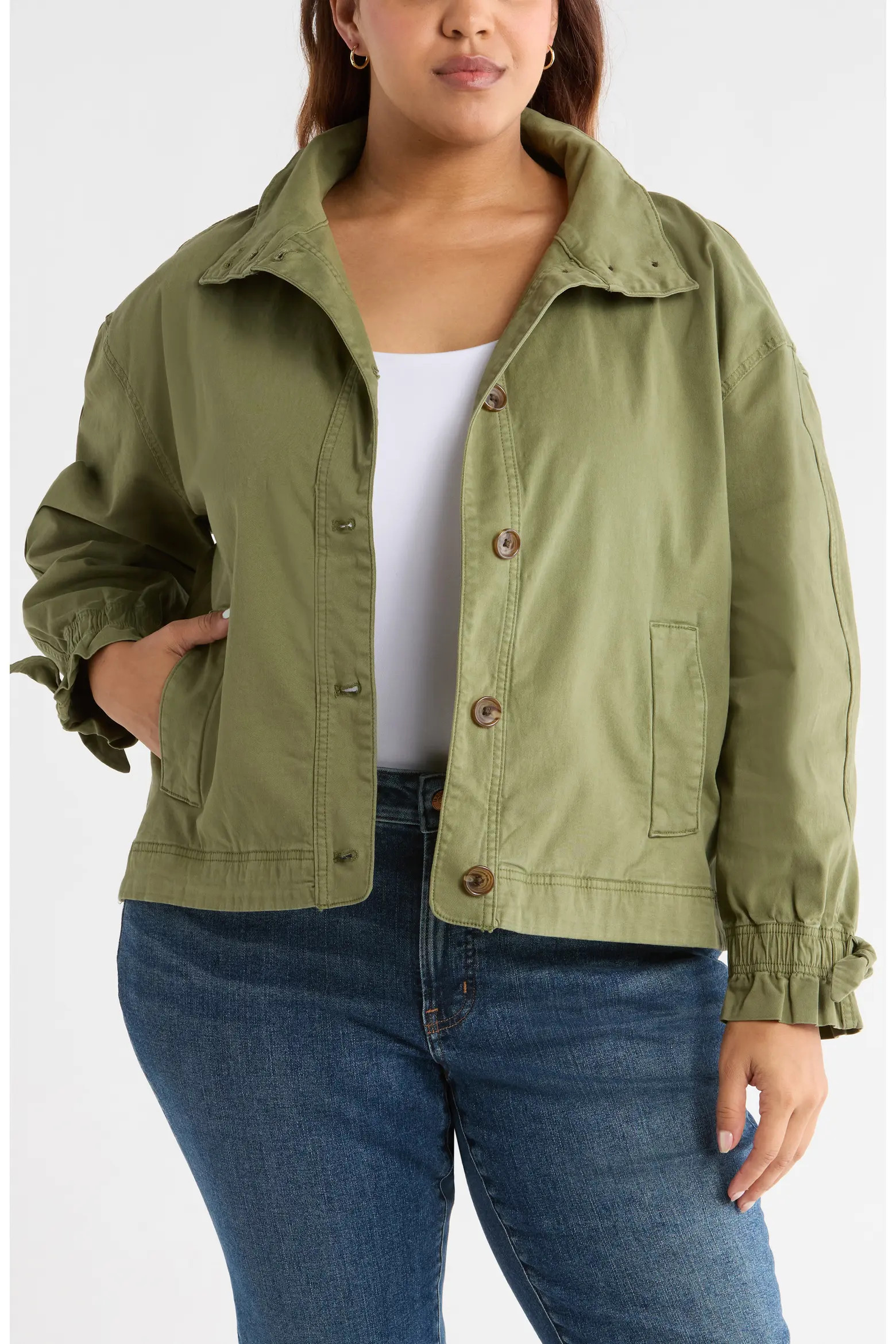 Caslon® Twill Swing Jacket (Women) | Nordstrom | Nordstrom