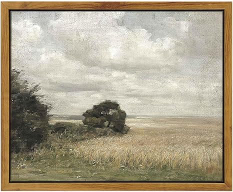 InSimSea Lienzo enmarcado para pared, decoración vintage, arte de pared de paisaje, vasto campo ... | Amazon (US)