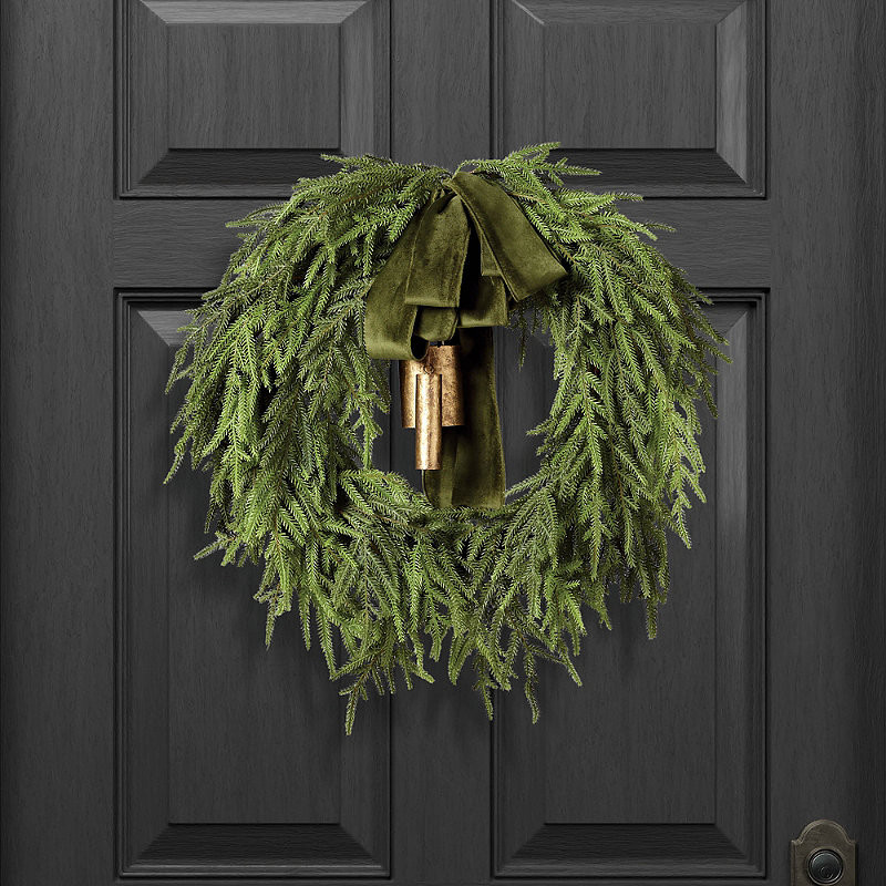 Norfolk Pine Wreath - Frontgate - Outdoor Christmas Decorations | Frontgate