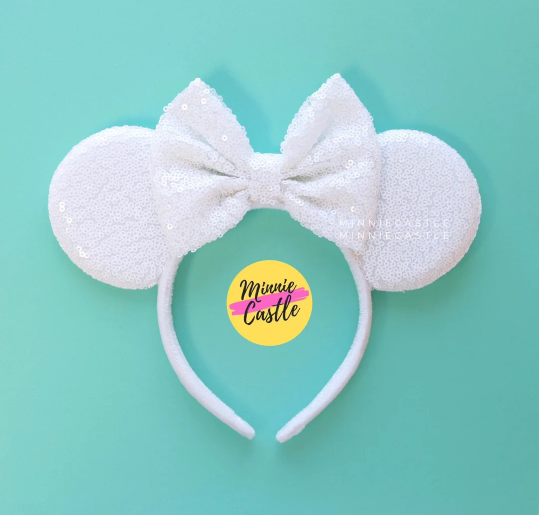 White Mickey Ears, White Mouse Ears, Minnie Ears, Mickey Ears, Mouse Ears Headband, Mickey Ears, ... | Etsy (US)