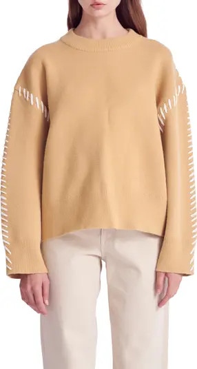 English Factory Whipstitch Accent Crewneck Sweater | Nordstrom | Nordstrom