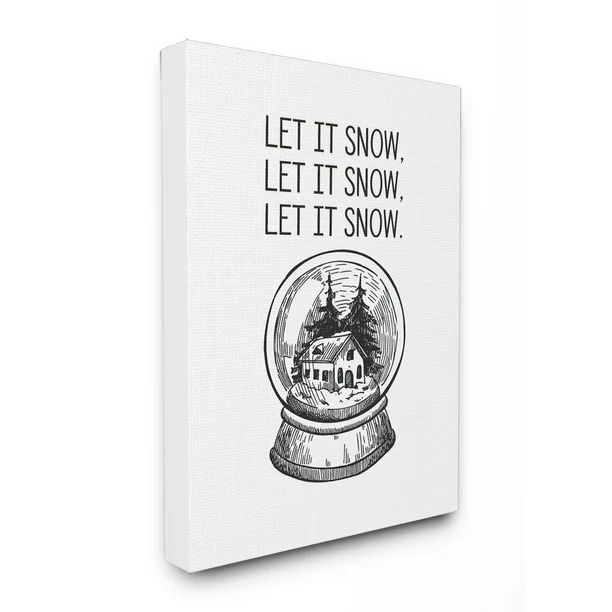 The Stupell Home Decor Collection Christmas Let It Snow Globe XXL Stretched Canvas Wall Art | Walmart (US)