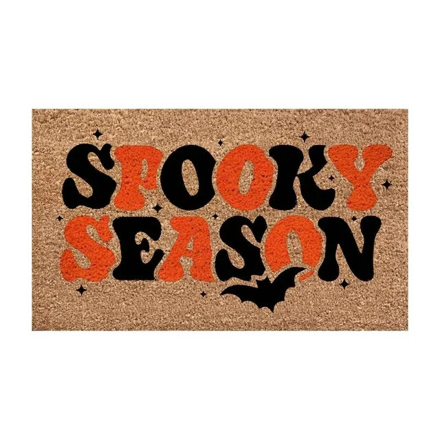 Holloyiver Halloween Door Mat 24" x 16", Ghost Pumpkin Bat Skull Witch Mat Non-Slip Front Door Ma... | Walmart (US)