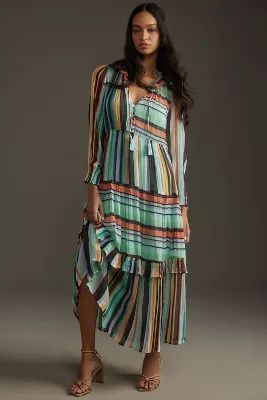 The Marais Printed Chiffon Maxi Dress | Anthropologie (US)