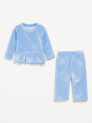 Cozy Velour Peplum Top and Pants Set for Baby | Old Navy (US)
