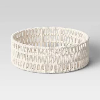 14" x 4" Decorative Weave Tray Cream - Project 62™ | Target