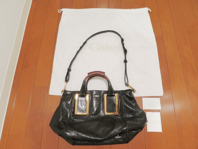 Auténtico Bolso de Mano Chloe Ethel 2 Vías Bandolera de Hombro Cuero Negro con Bolsa para el Po... | eBay US