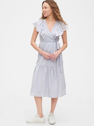 Flutter Sleeve Midi Wrap Dress | Gap (US)