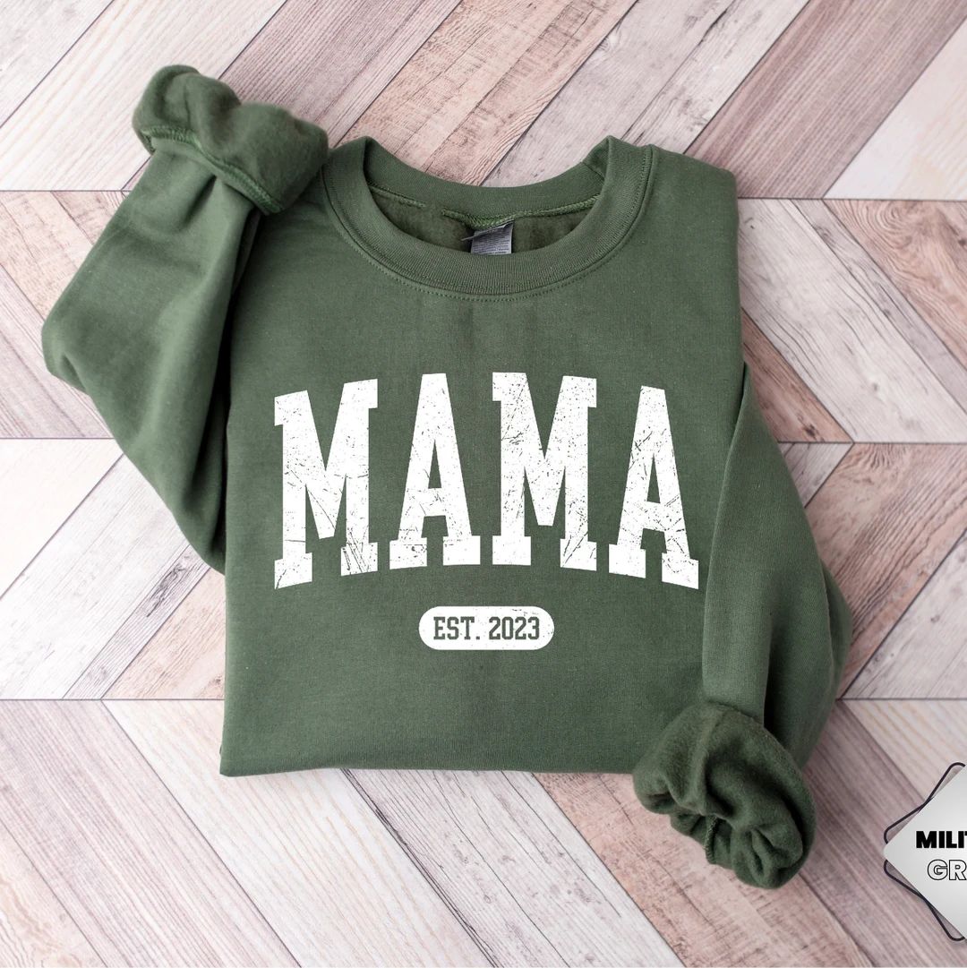Retro Personalize Mama Gift Sweatshirt, Mother's Day Gift, Mommy Shirt, New Mom Gift, Gift for Mo... | Etsy (US)