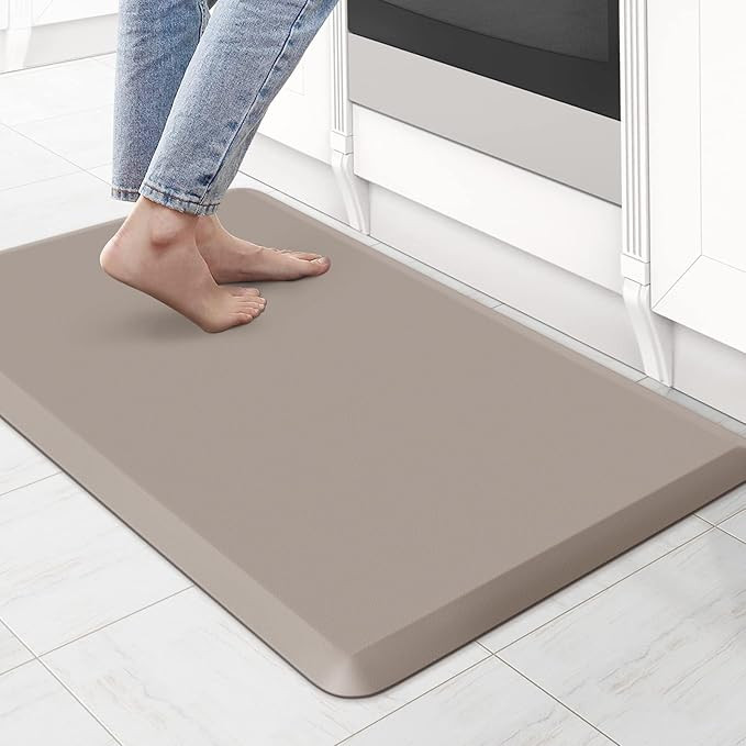 KitchenClouds Kitchen Mat Cushioned Anti Fatigue Rug 17.3"x28" Waterproof Non Slip Standing Desk ... | Amazon (US)