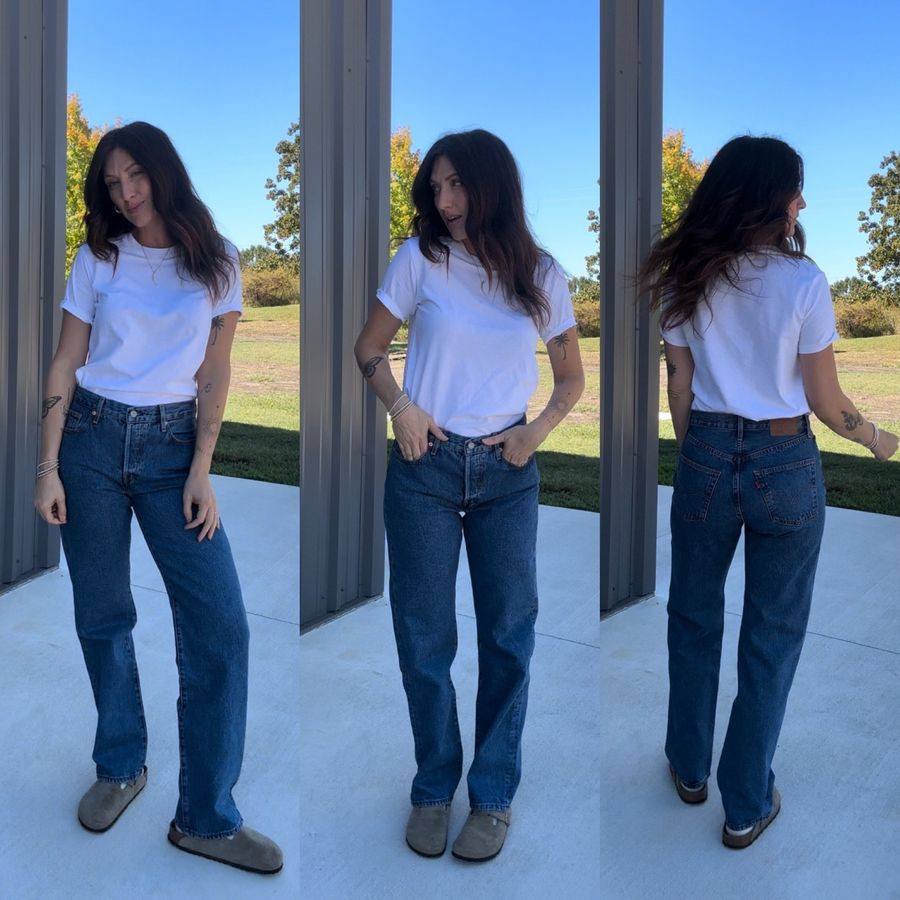 Medium wash denim 

#LTKSeasonal