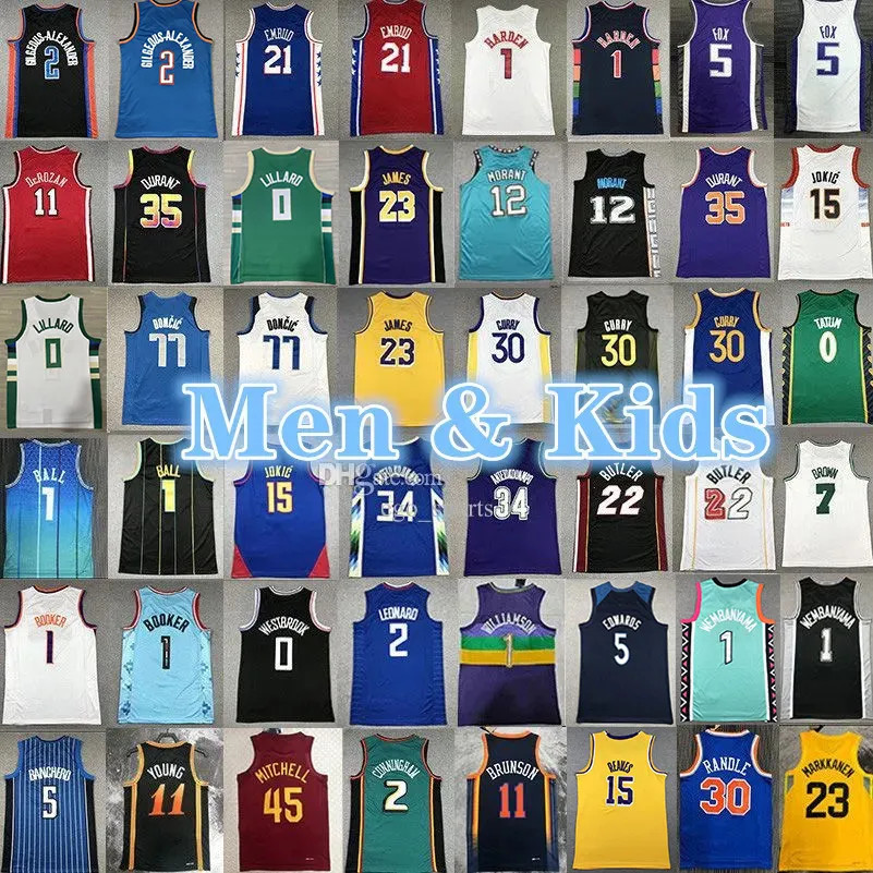 Men kids Basketball Jerseys 30 Curry 11 young 23 james Stephen 24 bryant Giannis 34 Antetokounmpo... | DHGate