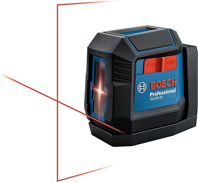 BOSCH GLL50-20 50 Ft Self-Leveling Cross-Line Laser, Includes Integrated Magnetic Mount & 2 AA Ba... | Amazon (US)