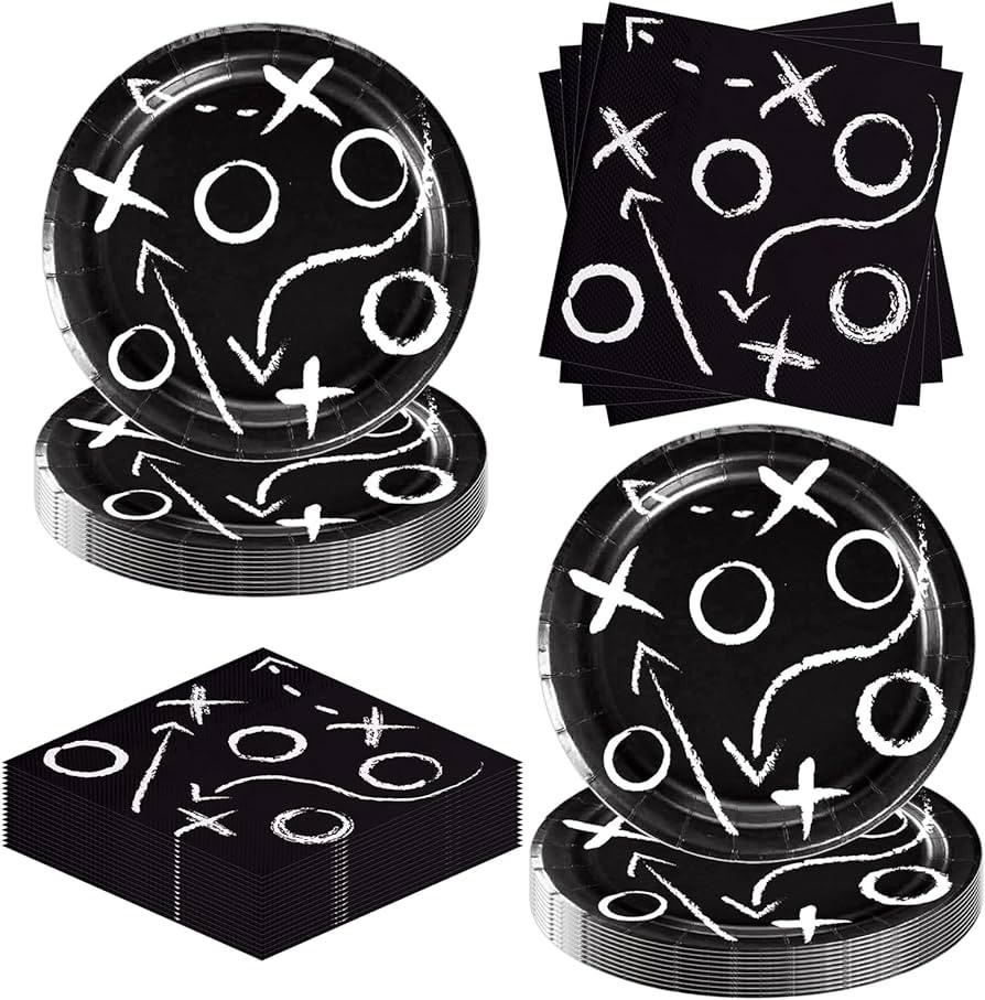 YNOUU 40pcs Football Party Supplies, Football Dessert Plates for Football Birthday Party Football... | Amazon (US)