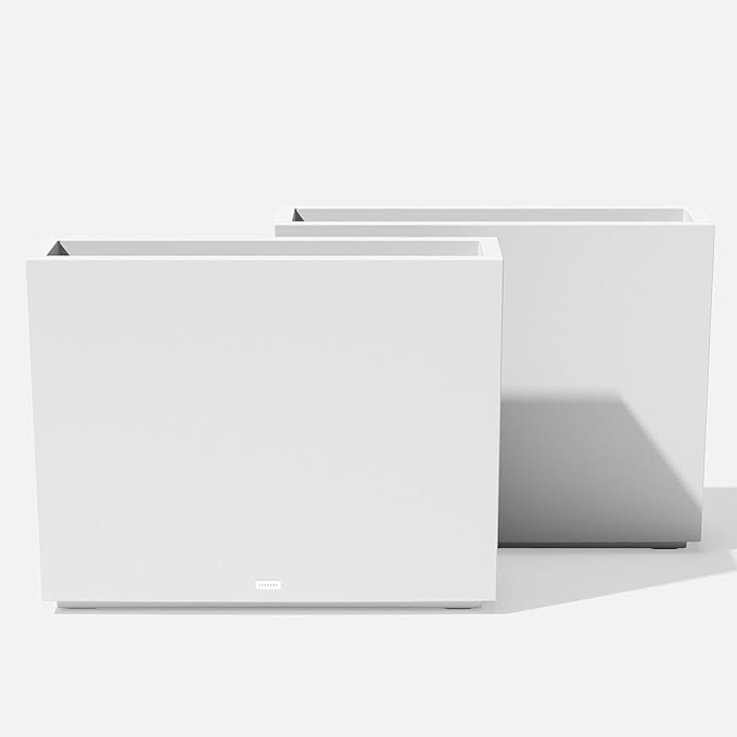 Veradek Block Series Span Plastic Planter - Tall Rectangular Planter for Indoor or Outdoor Patio/... | Amazon (US)