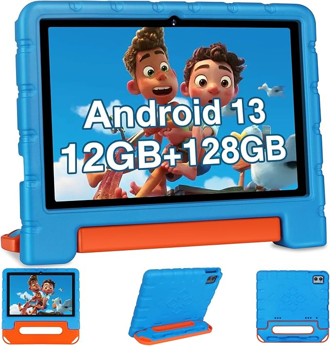 Kids Tablet 10 inch Android 13 Tablets for Kid with Shockproof Case, 12GB+128GB, Octa-Core, 1280 ... | Amazon (US)
