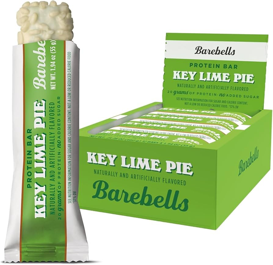 Barebells Protein Bars Key Lime Pie - 12 bars, 20g High Protein Treats - White Chocolate Nutritio... | Amazon (US)