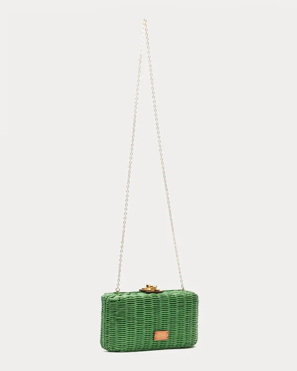 Pepper Wicker Clutch - Off White | Frances Valentine