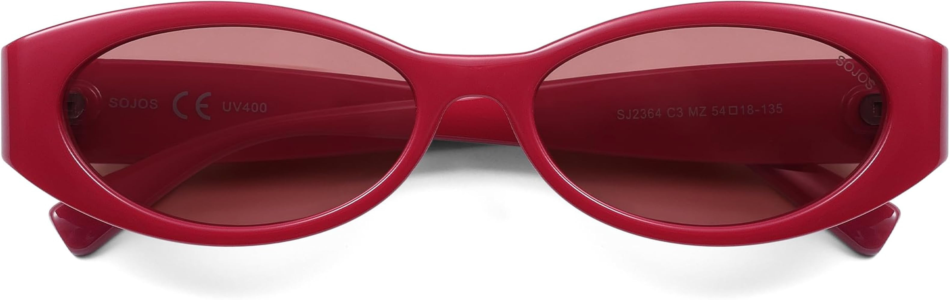 SOJOS Trendy Oval Polarized Sunglasses Womens Retro Narrow Chic Thin Y2k Sunnies SJ2364 | Amazon (US)