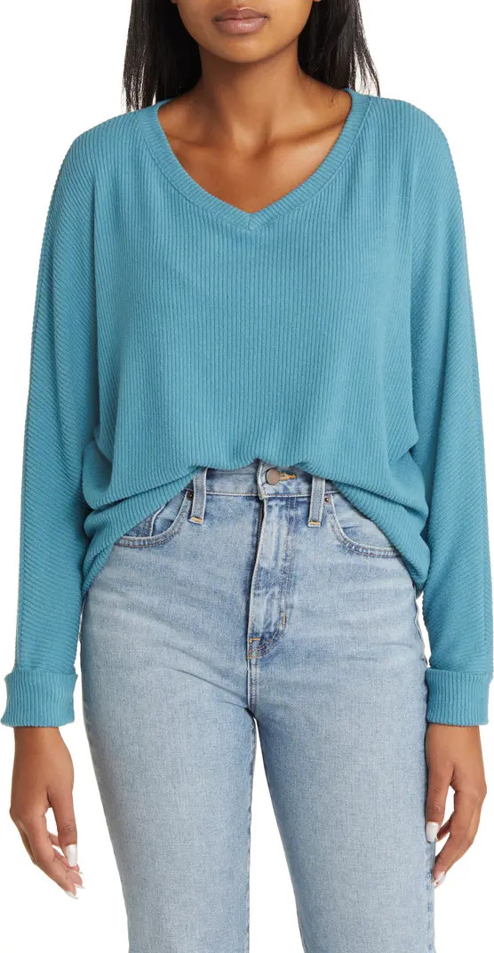 Dolman Sleeve Rib Sweater | Nordstrom