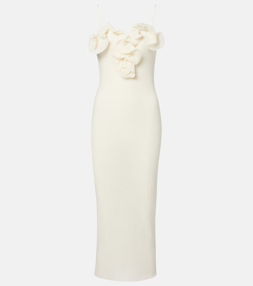 Magda Butrym Floral-appliquÃ© crÃªpe midi dress | Mytheresa (US/CA)