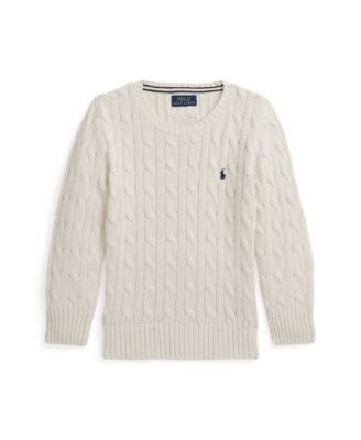 Polo Ralph Lauren Toddler and Little Boys Cable-Knit Cotton Sweater - Polo Black | Macy's