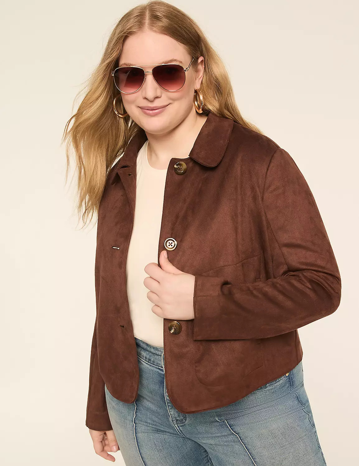Faux-Suede Short Jacket | LaneBryant | Lane Bryant (US)
