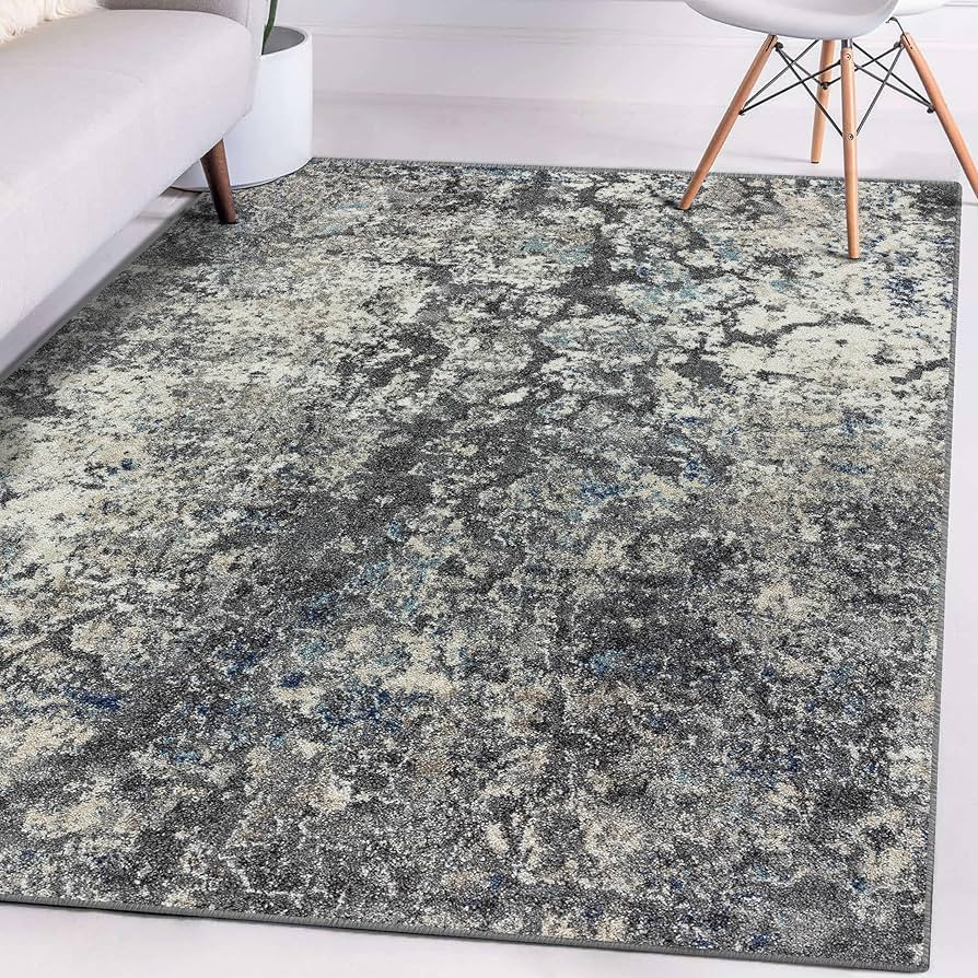 LUXE WEAVERS Modern Coastal Abstract Area Rug, 8X10, Light Gray | Amazon (US)