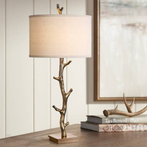 Uttermost Javor Antiqued Gold Tree Branch Metal Table Lamp | Lamps Plus