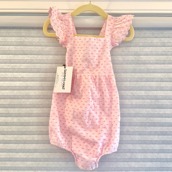 Sammy + Nat Pink Swiss Dot Bubble Romper – 12–18 Months – NWT | Poshmark