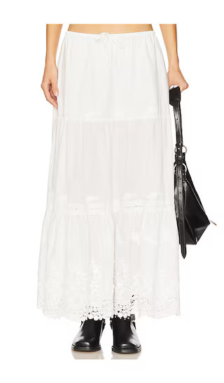 Midi Pull On Skirt in Ivory | Revolve Clothing (Global)