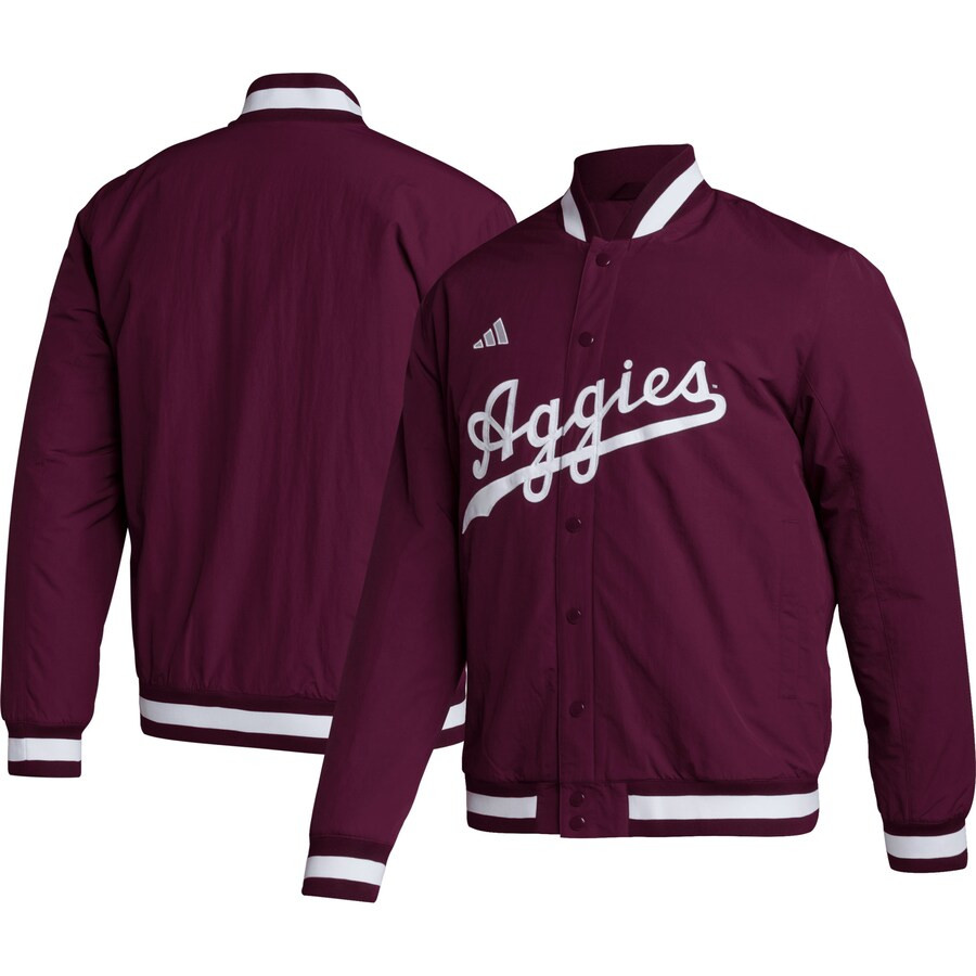Texas A&M Aggies adidas Baseball Coaches Full-Snap Jacket - Maroon | Fanatics