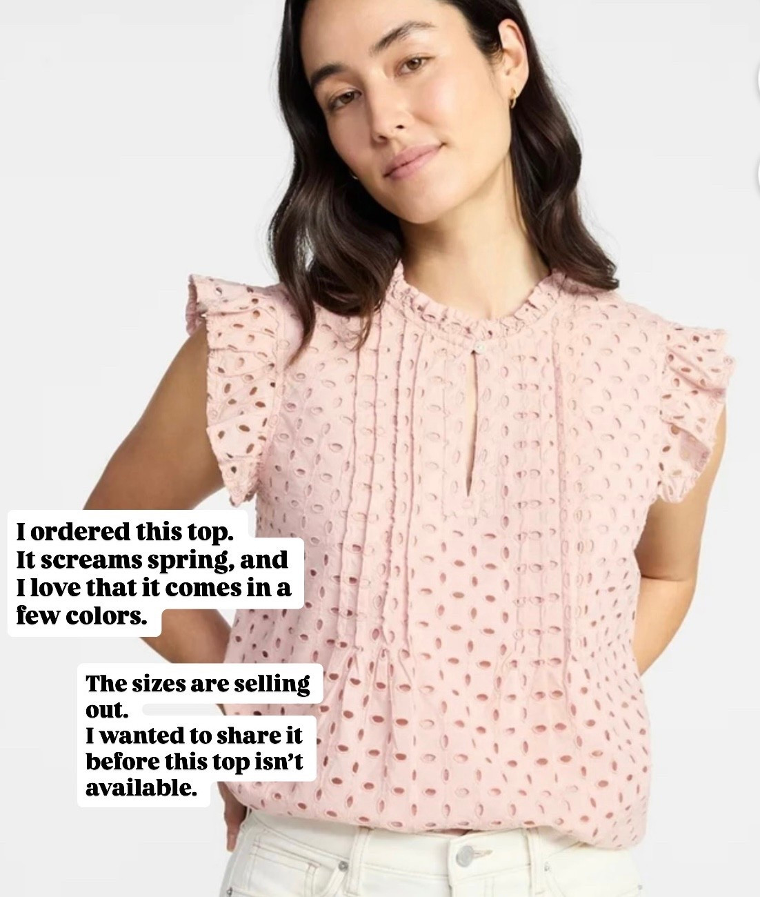 Cute spring top. This spring top is so cute. It is selling out in all the sizes so I wanted to share it with you before the sizes aren’t available anymore. 
I ordered this top this morning. 
Walmart fashion  

#LTKSeasonal #LTKOver40 #LTKPetite