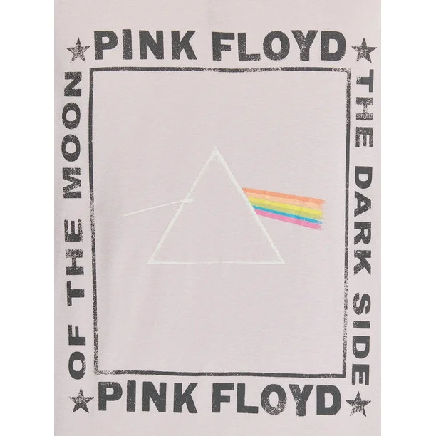 Grayson Social Girls Pink Floyd Long Sleeve Oversized Tee and Bike Shorts, 2-Piece Outfit Set, Si... | Walmart (US)